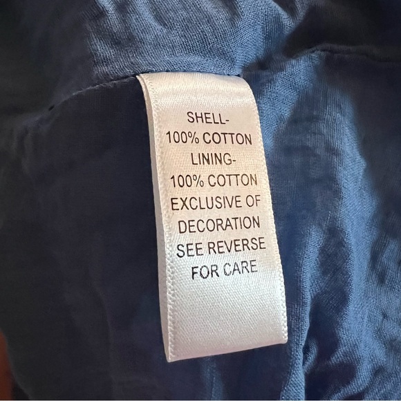 Vasna Blue and White Sleeveless Ombre Cotton Dress - Picture 9 of 9